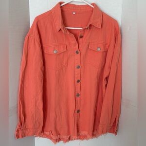 Peach Button-Up Shirt
